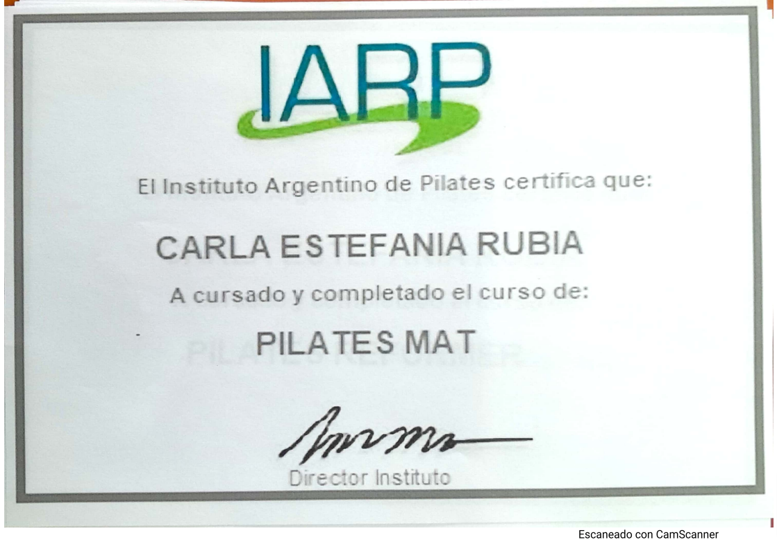 Certificado de formación