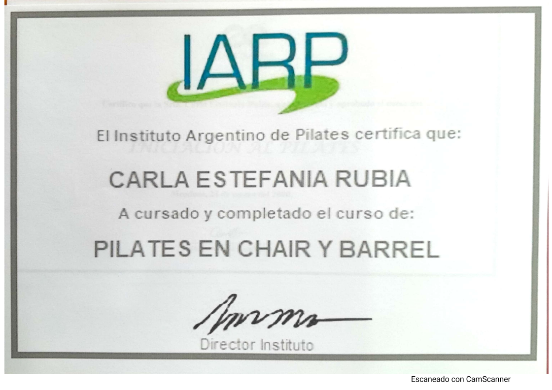 Certificado de formación