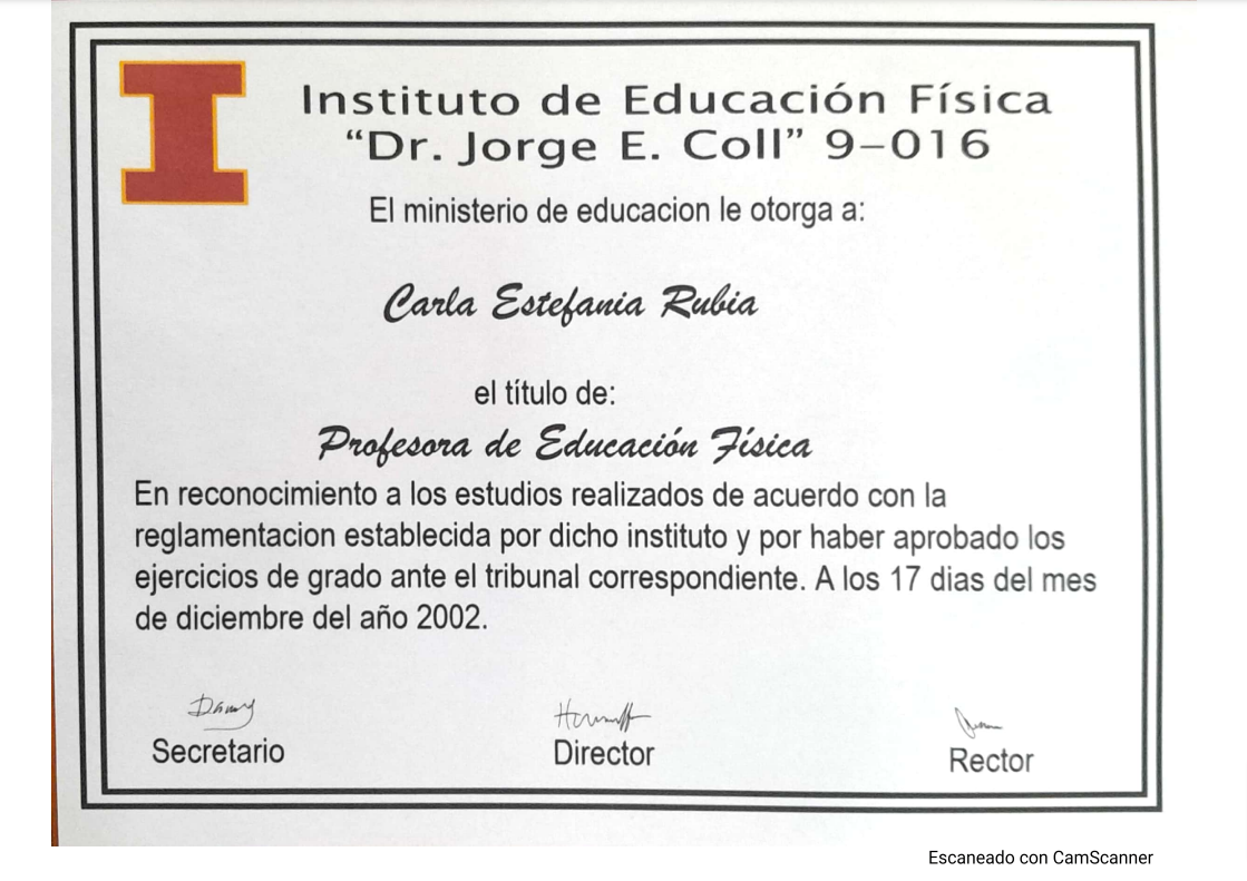 Certificado de formación