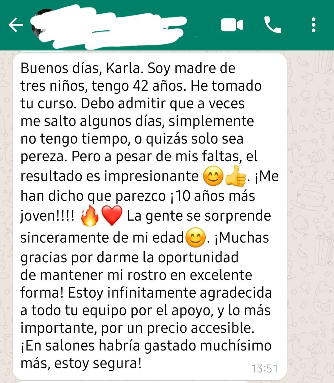 Opinión de una alumna